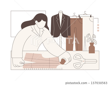 Clothing pattern isolated cartoon vector illustrations. Clothing pattern isolated cartoon vector illustrations. 137038563