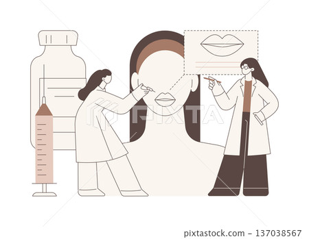 Cosmetology isolated cartoon vector illustrations. Cosmetology isolated cartoon vector illustrations. 137038567