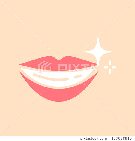 美麗的嘴巴圖標 137038916