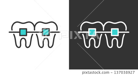 teeth straightening icon 137038927
