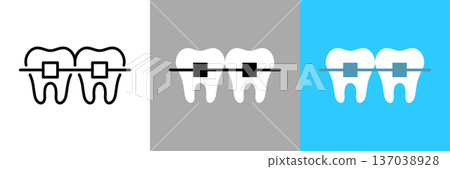 teeth straightening icon teeth straightening icon 137038928