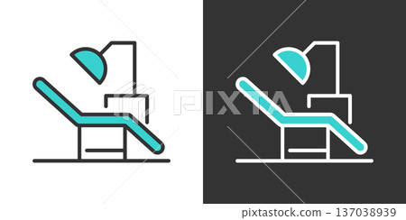 Dentist treatment table icon Dentist treatment table icon 137038939