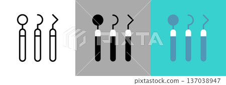 Dentist treatment equipment icon Dentist treatment equipment icon 137038947