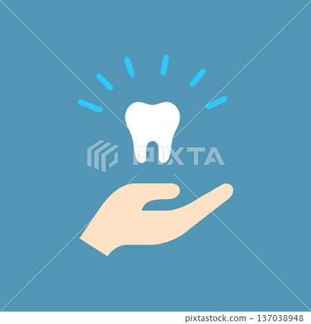 Icon with tooth in hand Icon with tooth in hand 137038948