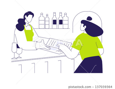 Wine list isolated cartoon vector illustrations. 137039364