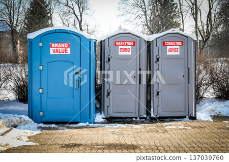 BRAND MARKETING CONSULTING Concept Comparison. Portable Outdoor Toilets in the Park BRAND MARKETING CONSULTING Concept Comparison. Portable Outdoor Toilets in the Park 137039760
