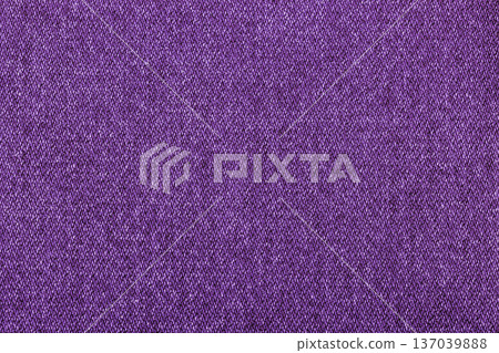purple color jeans texture, factory fabric on white background 137039888