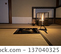 在日本燭光下享受茶道 137040325