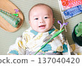 A boy celebrating the end of the season 137040420