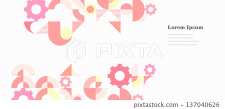 Geometry Abstract Circle Gear Technology background 137040626