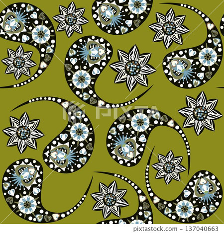 Paisley seamless pattern. Paisley seamless pattern. 137040663