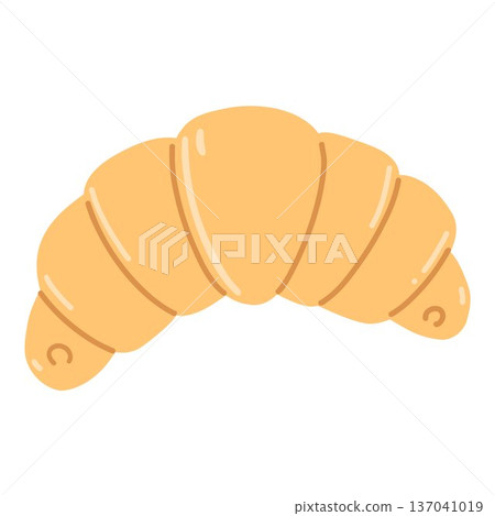 Hand drawn croissant, tasty bakery, pastry, french breakfast Hand drawn croissant, tasty bakery, pastry, french breakfast 137041019