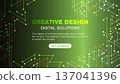 Creative digital solutions and geometric circuit background material 137041396
