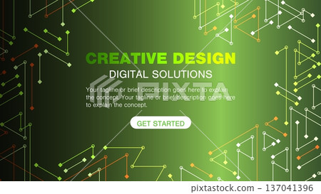 Creative digital solutions and geometric circuit background material Creative digital solutions and geometric circuit background material 137041396