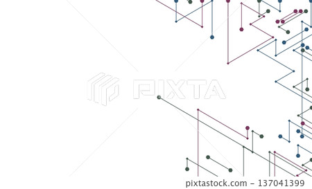 A minimalist abstract material of a clean white background and digital circuits 137041399
