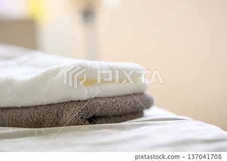 被堆積的毛巾特寫鏡頭 137041708