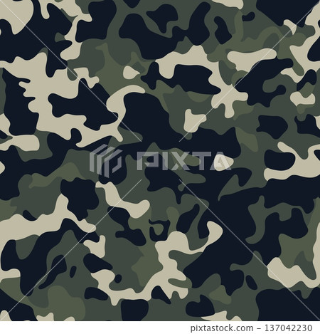 Camouflage seamless pattern background masking camo repeat print 137042230