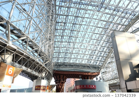 Looking up at Kanazawa Station Looking up at Kanazawa Station 137042339