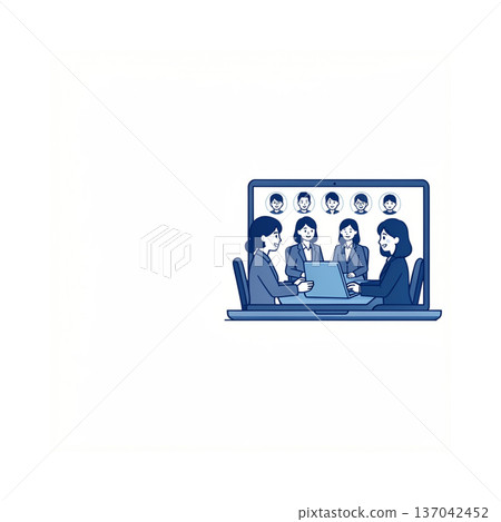 商務人士正在開遠距會議 137042452