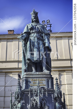 Statue of Charles IV in Prague, Czech Republic Statue of Charles IV in Prague, Czech Republic 137042858