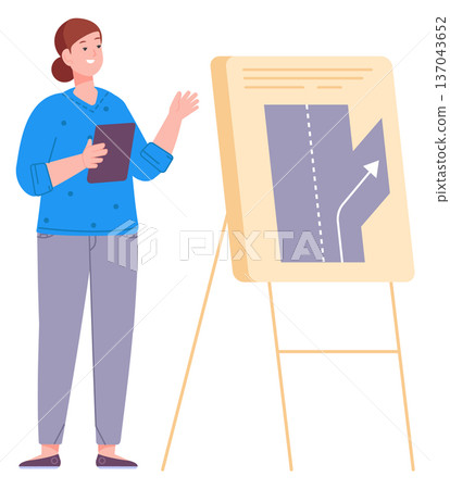 Driving school road lesson. Traffic rules study Driving school road lesson. Traffic rules study 137043652