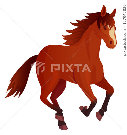 Stallion gallop icon. Arabian horse run race Stallion gallop icon. Arabian horse run race 137043826