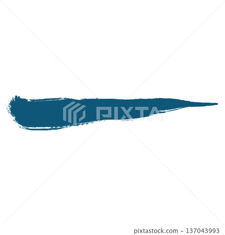 Brush drawn line_Middle line_Indigo 137043993