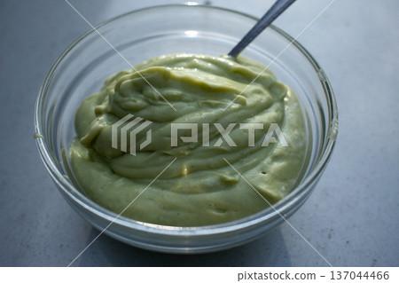 Fresh Avocado Sauce in Bowl Fresh Avocado Sauce in Bowl 137044466