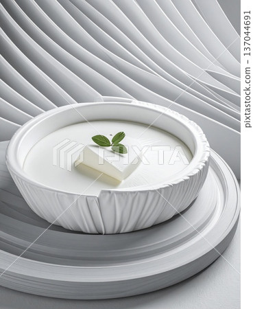 white plates on the table white plates on the table 137044691