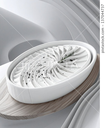 modern interior with white columns 137044737