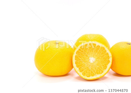Hassaku, Hassaku, Wakayama Prefecture, cut, cross section, bright background Hassaku, Hassaku, Wakayama Prefecture, cut, cross section, bright background 137044870