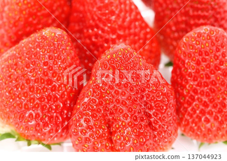 Strawberry Benihoppe dessert light background Strawberry Benihoppe dessert light background 137044923