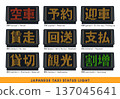 Japanese taxi super sign. Indicator light. 137045641