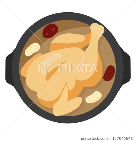 Korean Ginseng Chicken Soup Samgyetang 137045648