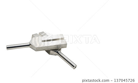 Tuning fork tuner, macro photography, transparent background, metal healing tool Tuning fork tuner, macro photography, transparent background, metal healing tool 137045726