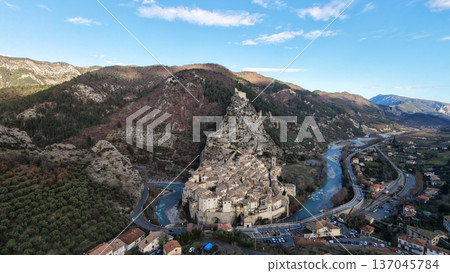 town of Entrevaux in alpes de haute provence town of Entrevaux in alpes de haute provence 137045784