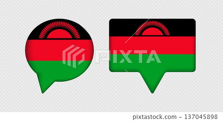 Flag of Malawi in speech bubble. Flag of Malawi in speech bubble. 137045898