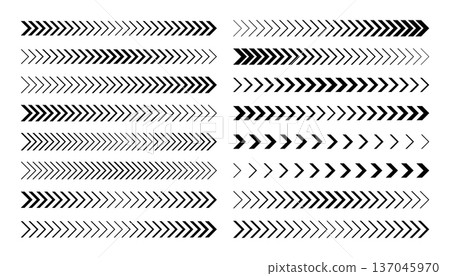 Set of black sports racing stripes and chevron arrow decals for vehicle tuning. Set of black sports racing stripes and chevron arrow decals for vehicle tuning. 137045970