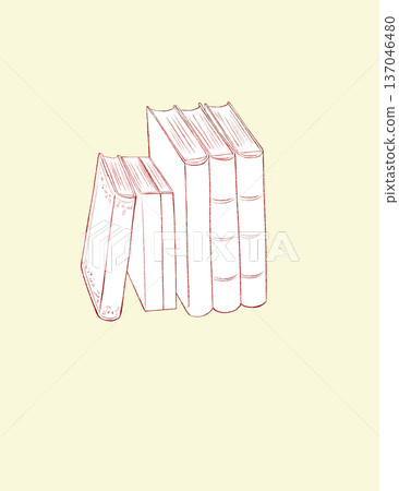西式書籍豎立擺放 西式書籍豎立擺放 137046480