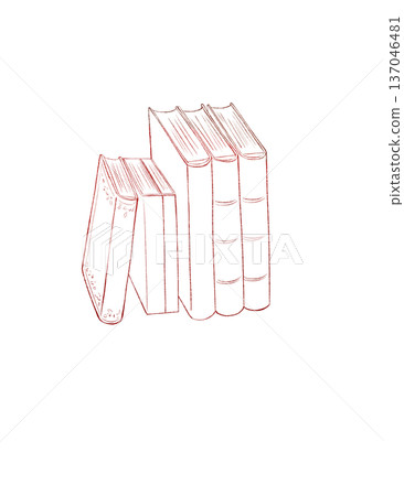 西式書籍豎立擺放 西式書籍豎立擺放 137046481