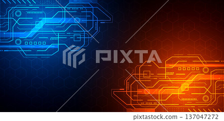 Technological neon background. Engineering innovation . Electronic chip. Vector illustration. Technological neon background. Engineering innovation . Electronic chip. Vector illustration. 137047272