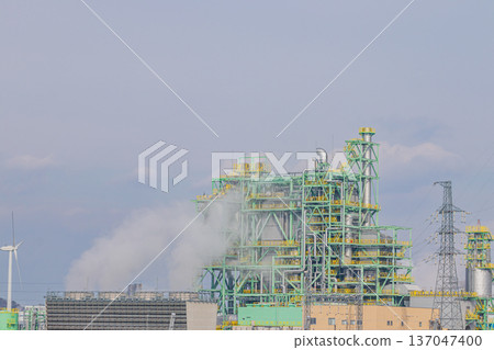 A view of the biomass power plant in Tahara City (Aichi Prefecture) 137047400