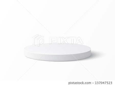 White round podium on light background White round podium on light background 137047523