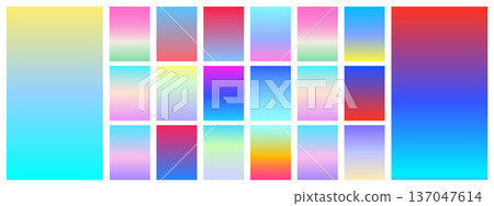 Soft water sunset sea color gradient background set. Vector screen design for mobile app. Soft water sunset sea color gradient background set. Vector screen design for mobile app. 137047614
