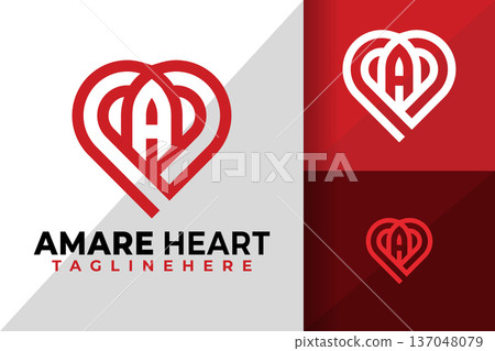 Letter A Heart Love Logo Logos Design Element Stock Vector Illustration Letter A Heart Love Logo Logos Design Element Stock Vector Illustration 137048079