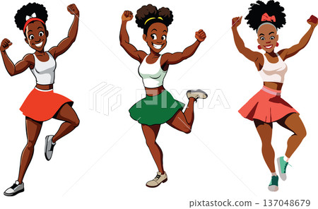 female figure of brazilian girl dancing- 137048679