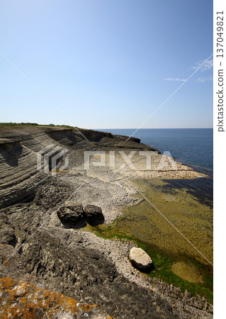 sea and cliffs. A Rocky Area By The Sea istanbul, Turkey sea and cliffs. A Rocky Area By The Sea istanbul, Turkey 137049821