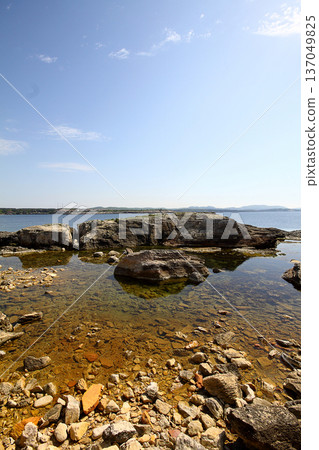 sea and cliffs. A Rocky Area By The Sea istanbul, Turkey 137049825