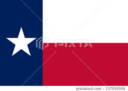 Texas state flag 3-2 ratio. Part of The United States of America. Clean design for print, web, or educational use. Vector illustration. Texas state flag 3-2 ratio. Part of The United States of America. Clean design for print, web, or educational use. Vector illustration. 137050509