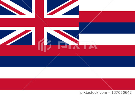 Hawaii state flag 3-2 ratio. Part of The United States of America. Clean design for print, web, or educational use. Vector illustration. Hawaii state flag 3-2 ratio. Part of The United States of America. Clean design for print, web, or educational use. Vector illustration. 137050642